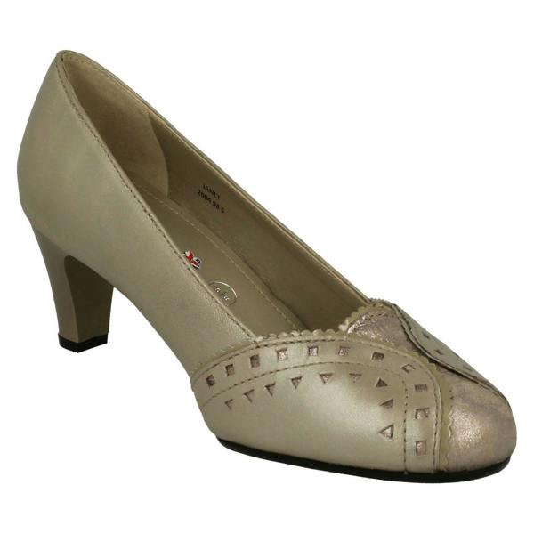 Padders Ladies Padders Heeled Court Shoes Janet