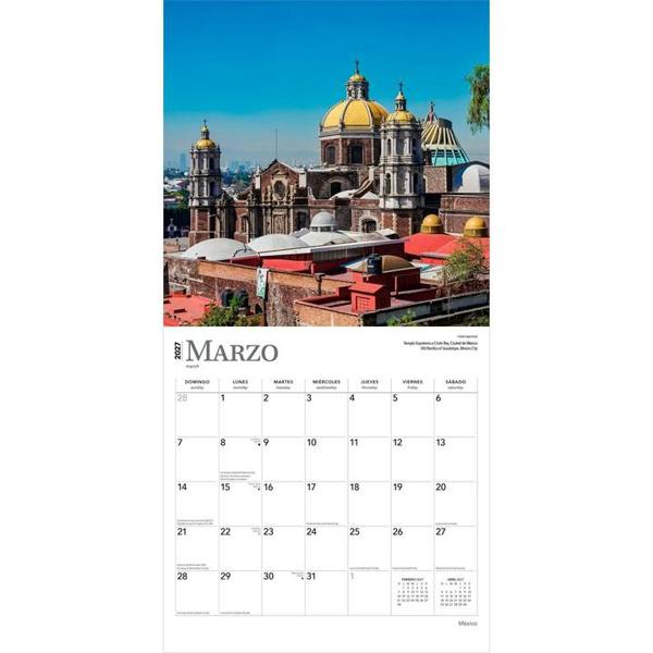 Mexico Calendar 2027, Wall Calendars, Month To View, Travel, Gift