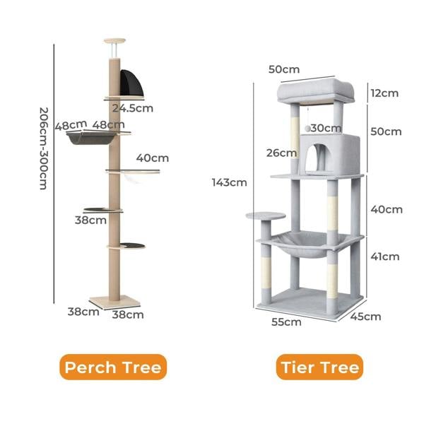 Skylos Cat Tree Activity Center Scratching Post with Condo Perch Bed Hammock