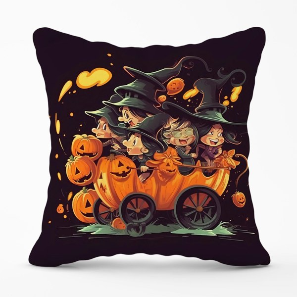 Warren Reed A Magical Pumpkin Carriage Cushions