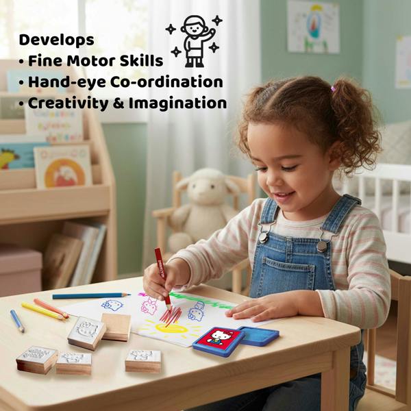 Multiprint Hello Kitty Blister Pack 5 Stamps – Kids Craft & Stationery Set