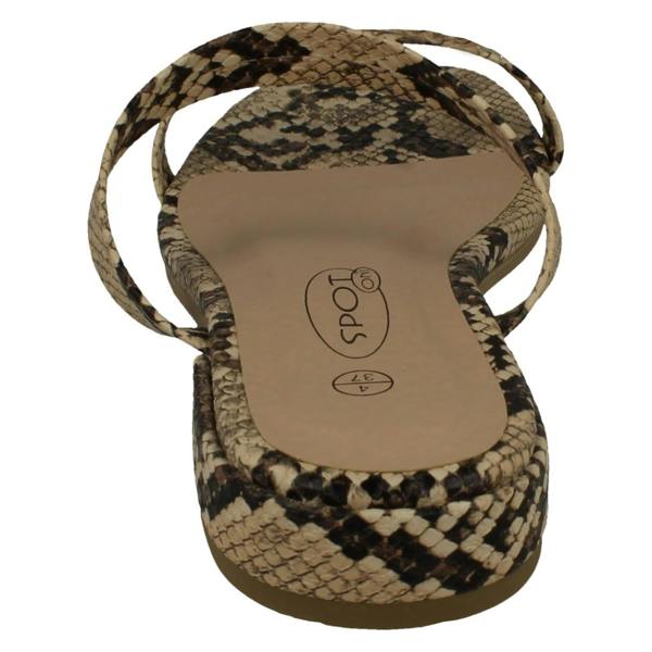 Spot On Ladies Spot On Snake Print Sandals F00254