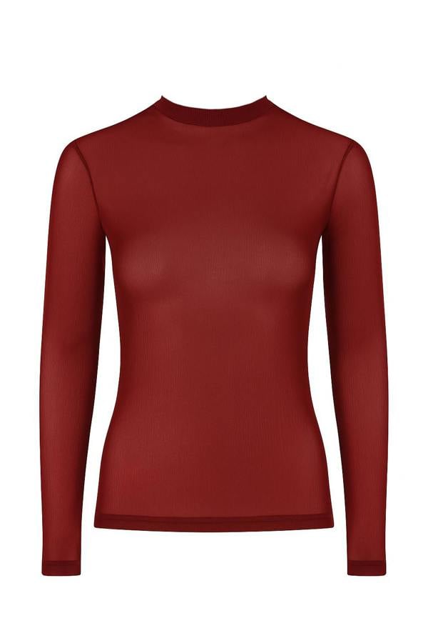 BALOU Translucent Fitted Top Red