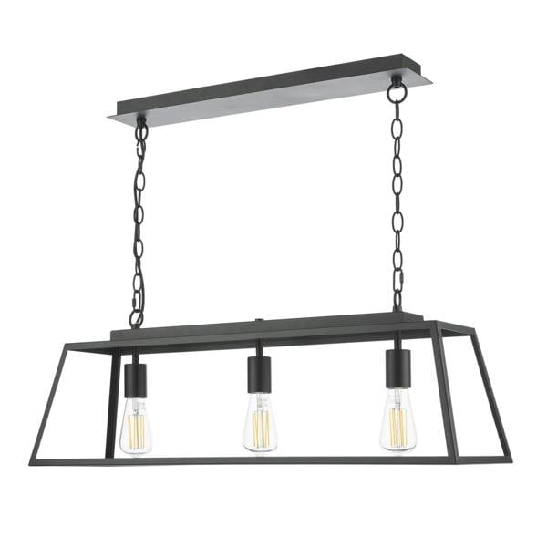 Pagazzi Lighting Charley 3 Light Matte Black Ceiling Pendant Bar