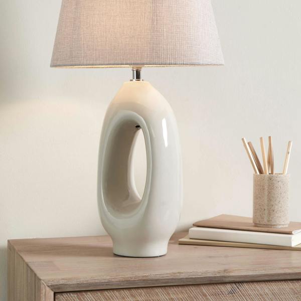 Pagazzi Lighting Aoife Cream Ceramic Table Lamp