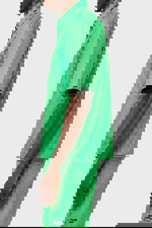 Givenchy Logo Patch Short-Sleeved Overshirt Green