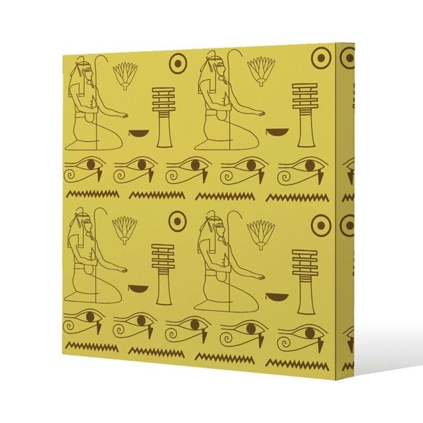 Benjamin Tate Design Pattern of Egyptian hieroglyphics Slim Style Canvas Print  40x40cm , 15mm Slim Real wood.