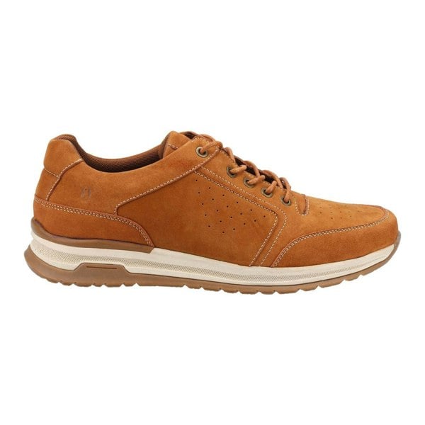 Hush Puppies Mens Joseph Lace Leather Trainers - Tan