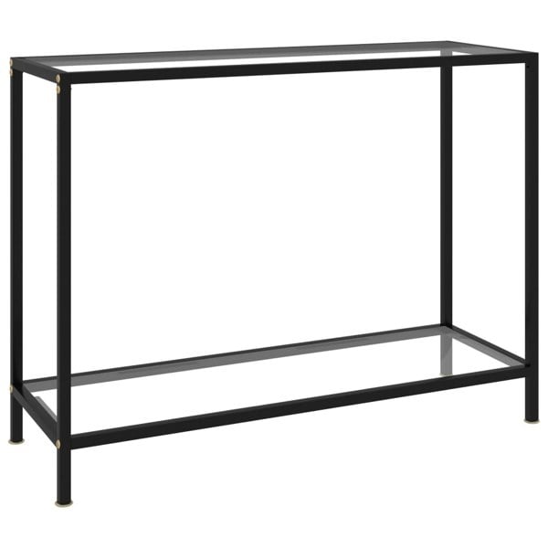 Berkfield Console Table Transparent 100x35x75 cm Tempered Glass