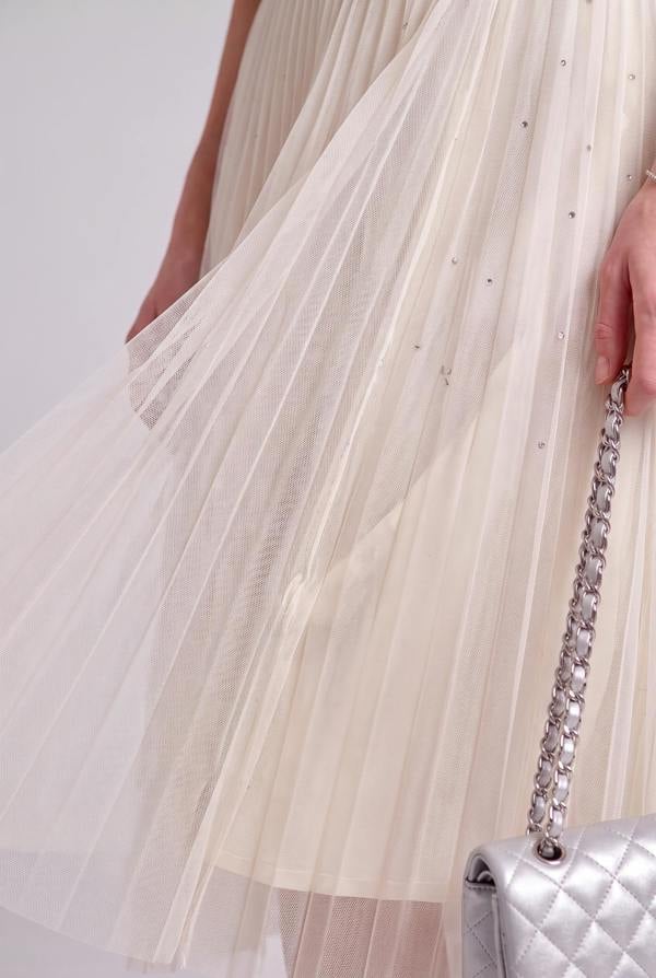 James Lakeland Tulle Swarovski Skirt Cream