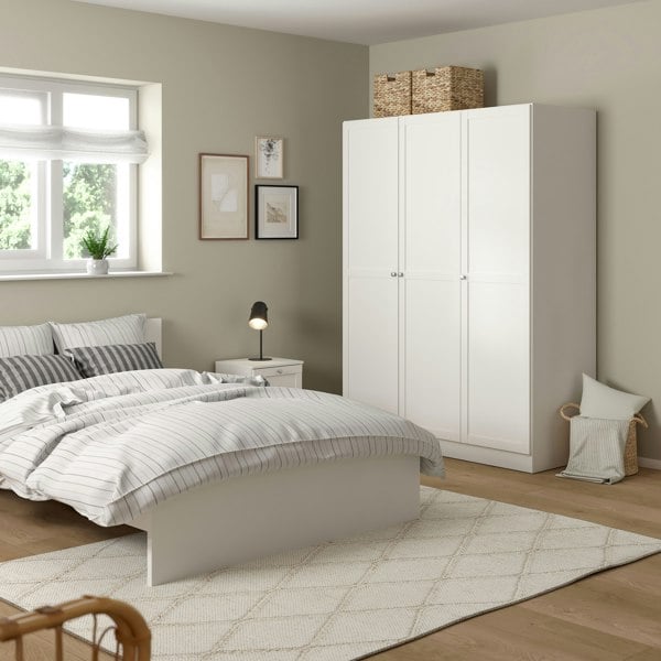 Furniture To Go Brande Wardrobe with 3 Frame Doors in White
