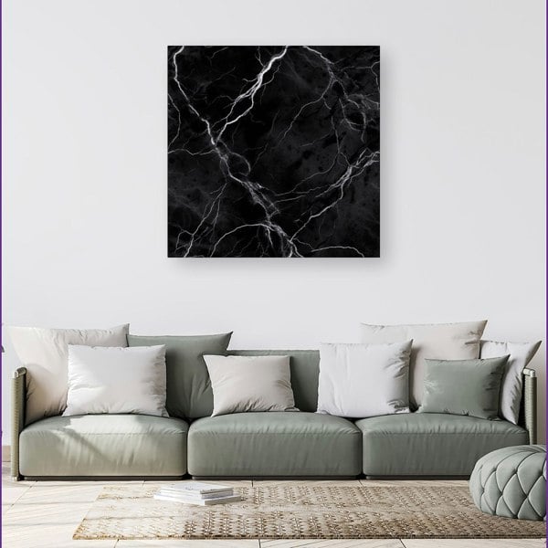 Warren Reed Black Marble Pattern Canvas