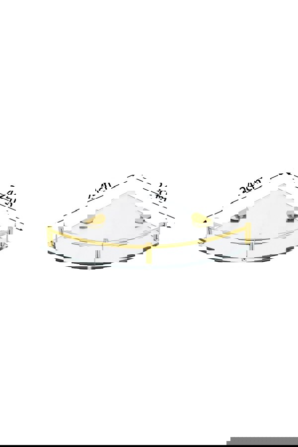 Living and Home 2Pcs Bathroom Glass Corner Shelf Wall Mounted Storage Rack