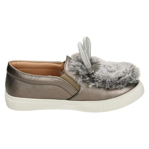Spot On Girls Spot On Fur & Glitter Bunny Ear Shoes