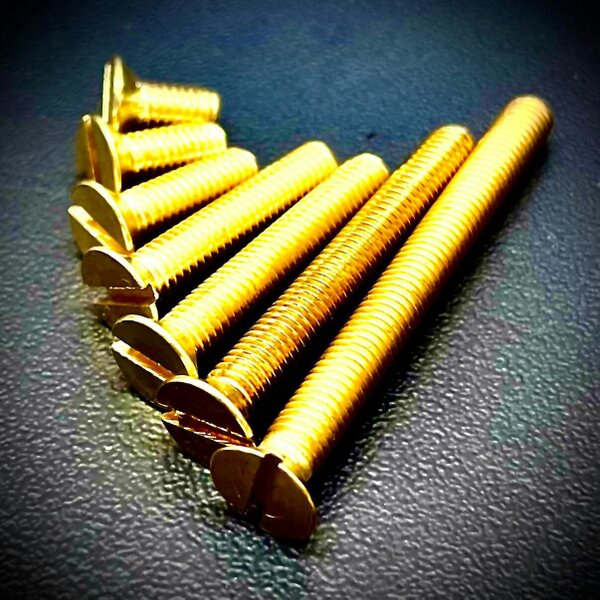 Fixaball M2 Machine Screws Slotted Countersunk Brass DIN963