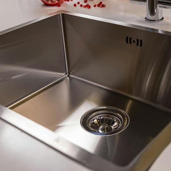 Flode Möckeln | 1.0 Bowl Stainless Steel Kitchen Sink | Inset or Undermounted | Strainer Waste Supplied | Brushed Steel Finish