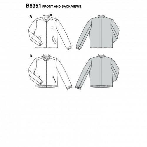 Burda Sewing Pattern 6351 Jackets For Men, 36 to 46 - Advanced