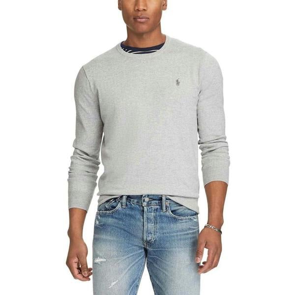 Ralph Lauren Mens Pima Crew Neck Sweatshirt - Heather - 