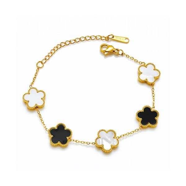 Blair Bracelet - 18K Gold Plated Stainless Steel Clover Bracelet