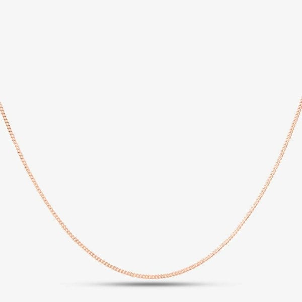 T. H. Baker Rose Gold Plated 16 Inch Flat Curb Chain CU2DC035/0.40