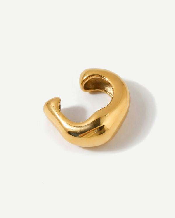 Elk & Bloom Chubby 14k Gold Huggie Hoop Ear Cuff