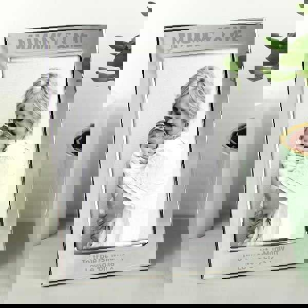 Personalised Memento Company Personalised Silver 5x7 Mummy & Me Photo Frame