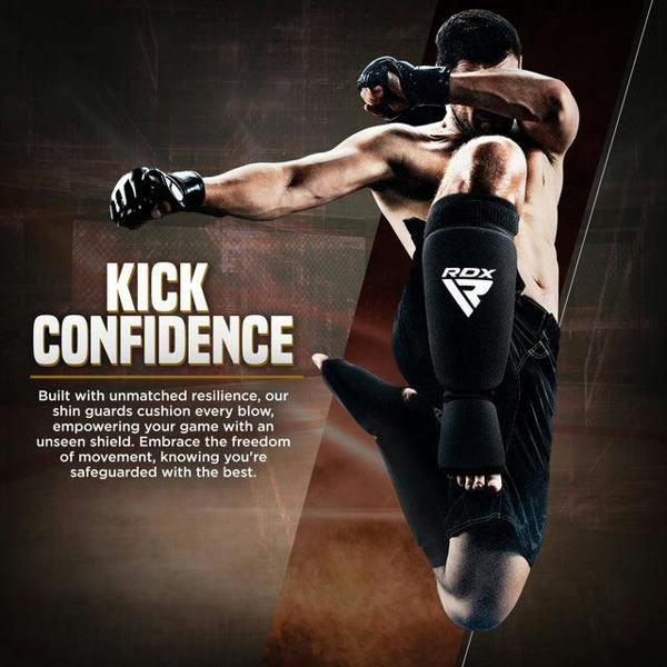 RDX Sports HOSIERY SHIN INSTEP FOAM BLACK/WHITE