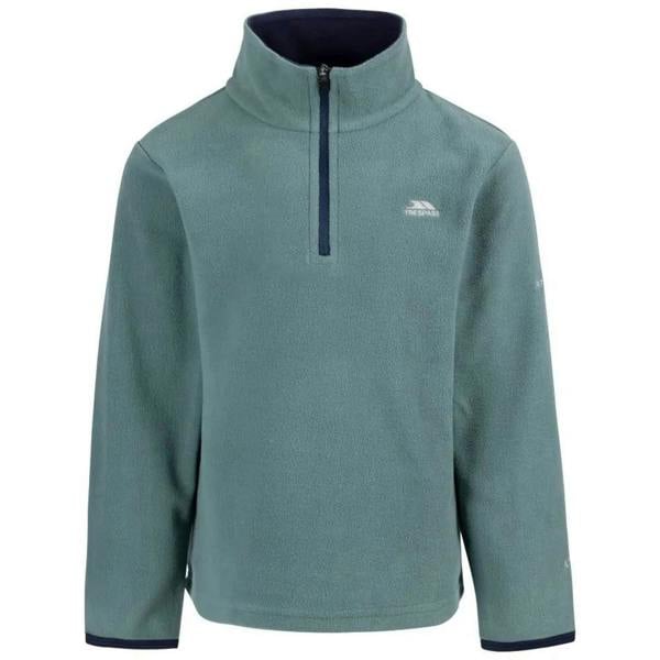 Trespass Childrens Boys Etto Half Zip Fleece Top - Spruce Green - 