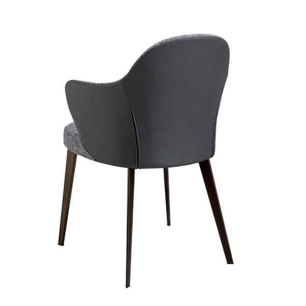 Angel Cerdá Dark Grey Fabric and Leatherette Chair 4102