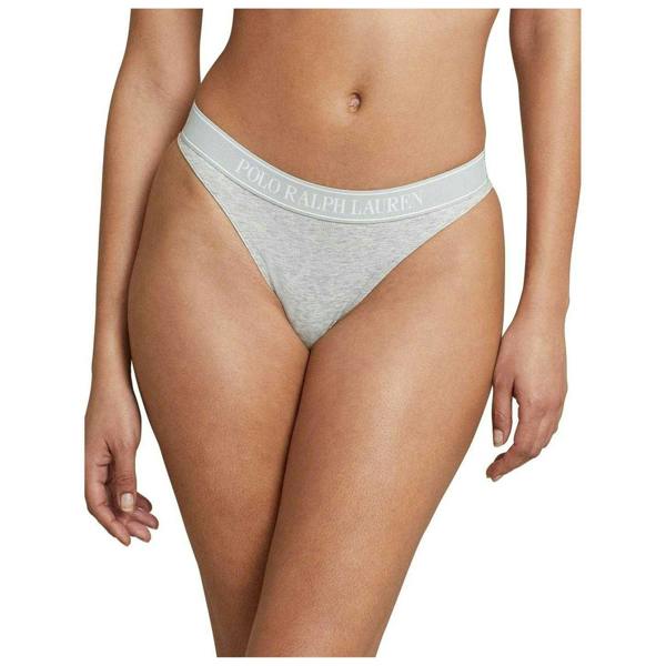 Ralph Lauren Womens/Ladies Polo Cotton Blend Thong - Grey - 