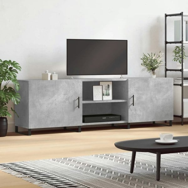 Berkfield TV Cabinet Concrete Grey 150x30x50 cm Engineered Wood