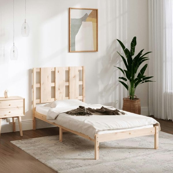 Berkfield Bed Frame Solid Wood Pine 90x200 cm