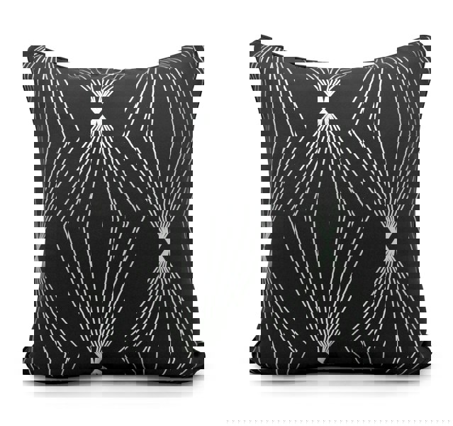 Velosso Modern Geomtric Foil Print Cushion - 43cm x 43cm