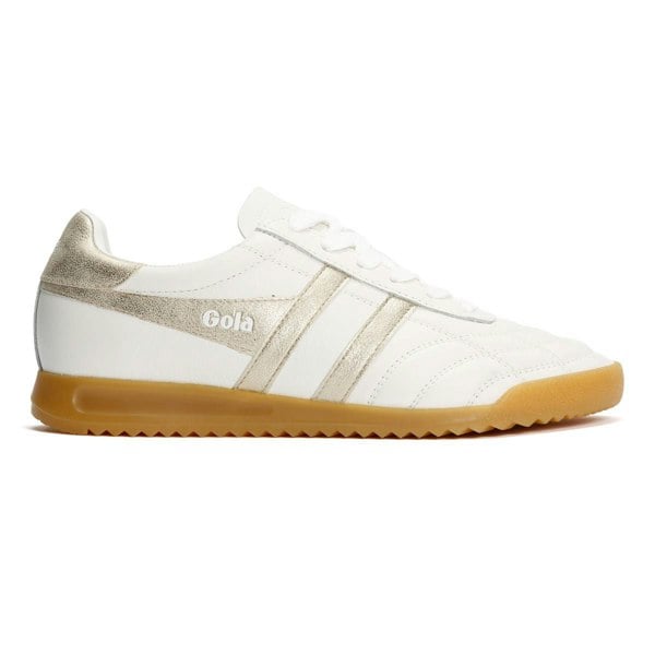 Gola Stadium Leather Women's White/Gold Trainers