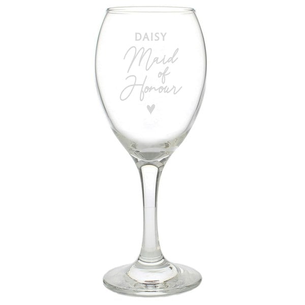 Personalised Memento Company Personalised Maid of Honour Wine Glass