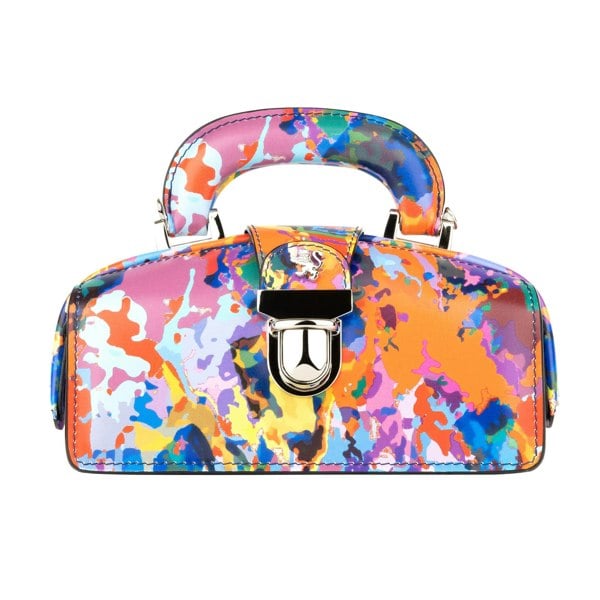 Embassy London Gazelle Mini - Summer Colours - Mini structured bag in colourful genuine leather and key