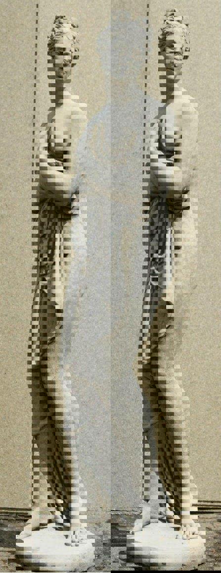 Stone Cast Pandora Lady Garden Statue and Column