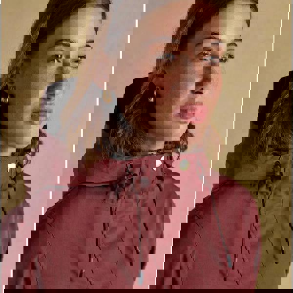 Joules Joules PORTWELL Waterproof Hoodie Raincoat With Adjustable Waist Oxblood