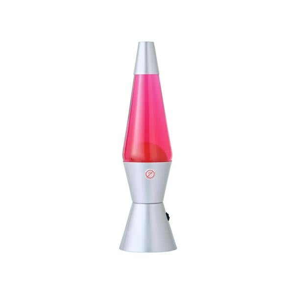 Dragodirect Retro Lava Lamp Desk Light Yellow & Red LED with Silver Base