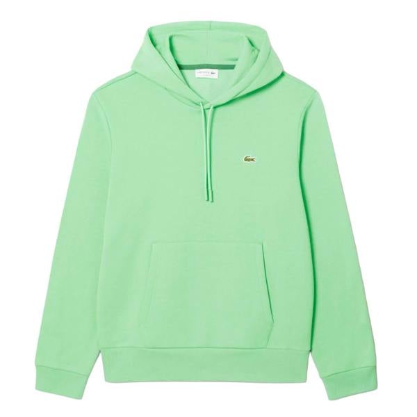 Lacoste Mens Organic Cotton Fleece Hoodie - Green