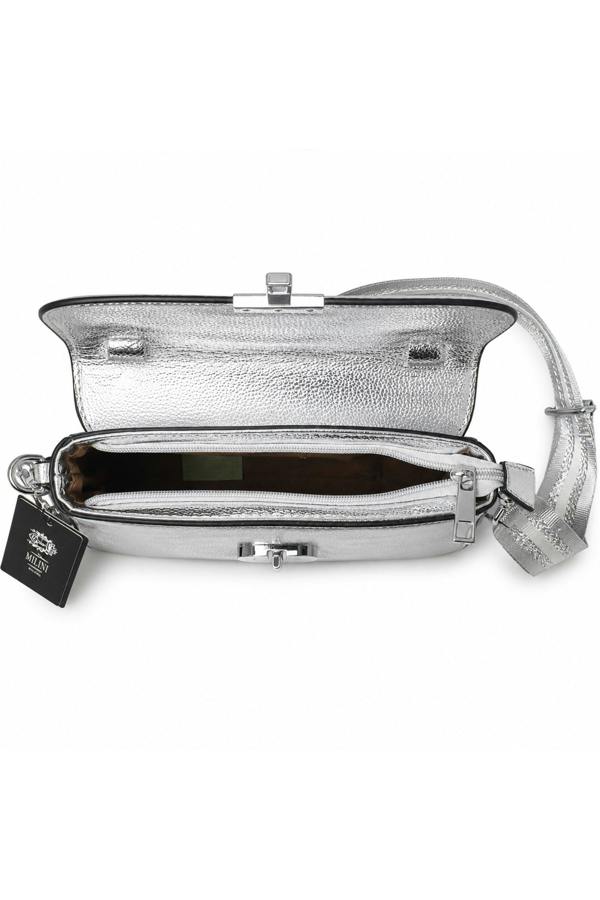Kitise Metallic Crossbody Bag with Adjustable Wide Strap Turn Lock