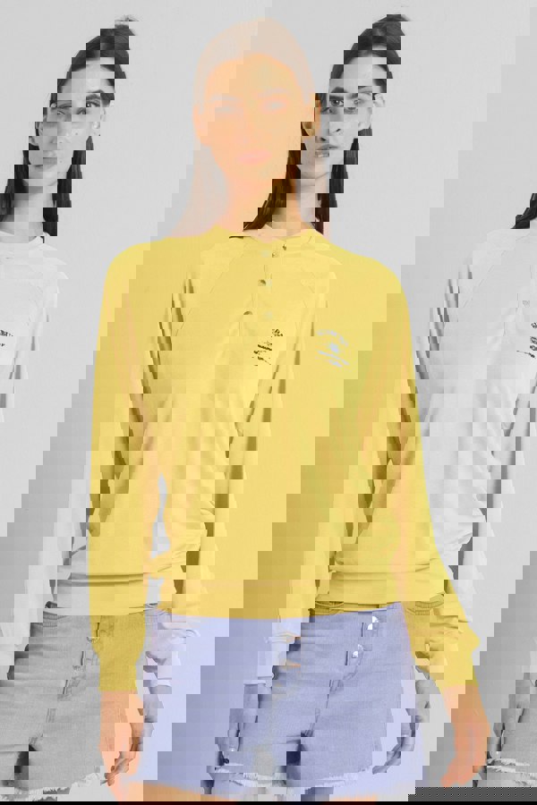 ENORSIA Henley Button Up Long Sleeve Sweatshirt