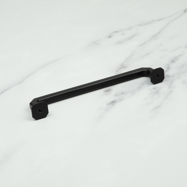 Handle & Home Matt Black Octagonal Cabinet Handles & Coordinating Knob