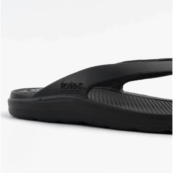 Totes Sol Bounce 0350FBLK Toe Post Sandals   in  Black