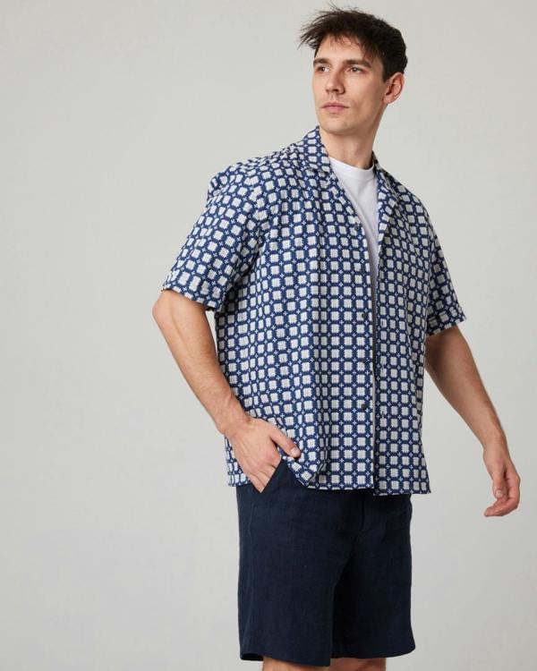 Peregrine  Quay Cuban Collar Shirt