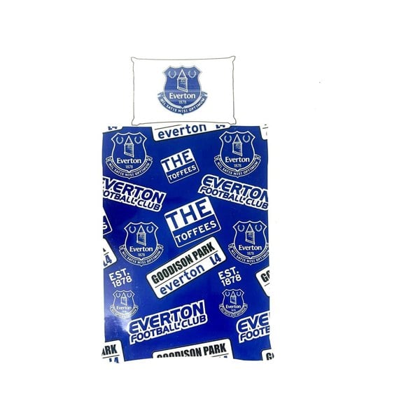 Everton FC Patches Duvet Set - Blue/White