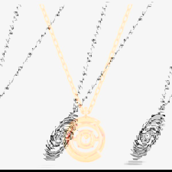 Swarovski Dextera Rose Gold Tone Plated Crystal Circle Necklace 5692257