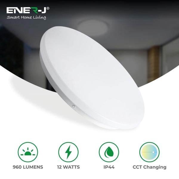 12W CEILING LIGHT 960 LUMENS CCT CHANGEABLE 250*55mm IP44 WITH QUICK CONNECTOR - ENER-J Smart Home