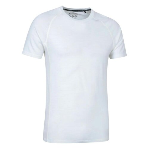 Mountain Warehouse Mens Summit II Base Layer Top - White - White - XXS - 50% Merino Wool/50% Polyester