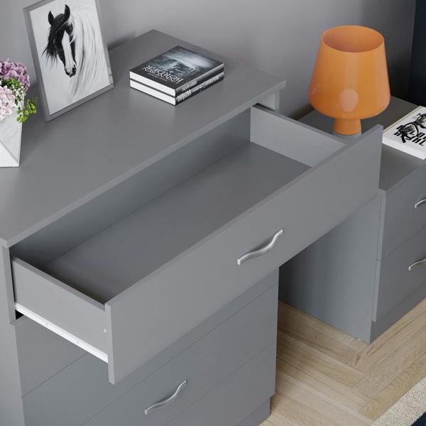 Vida Designs Riano 5 Drawer Chest, Black